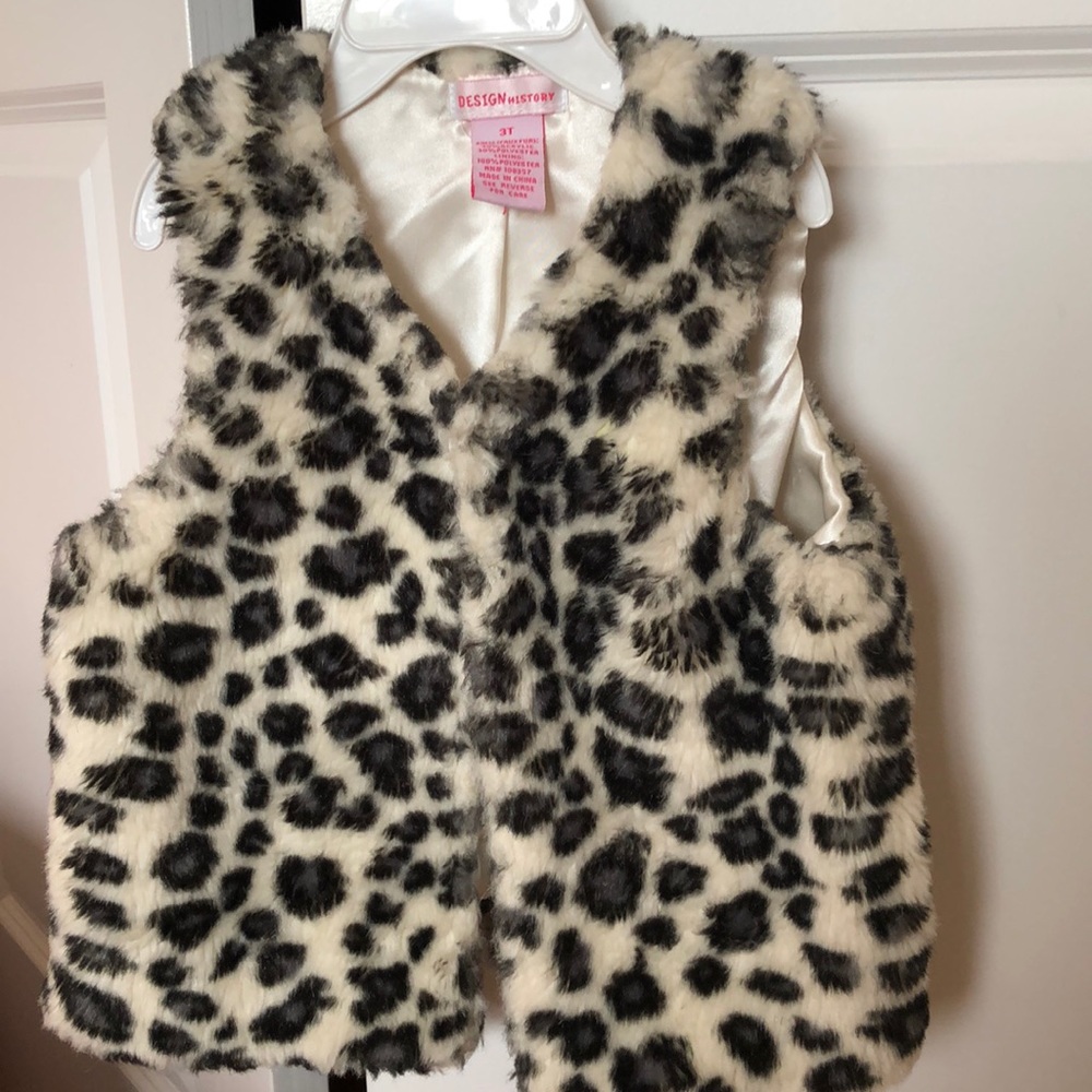 Girl toddler Design History leopard vest